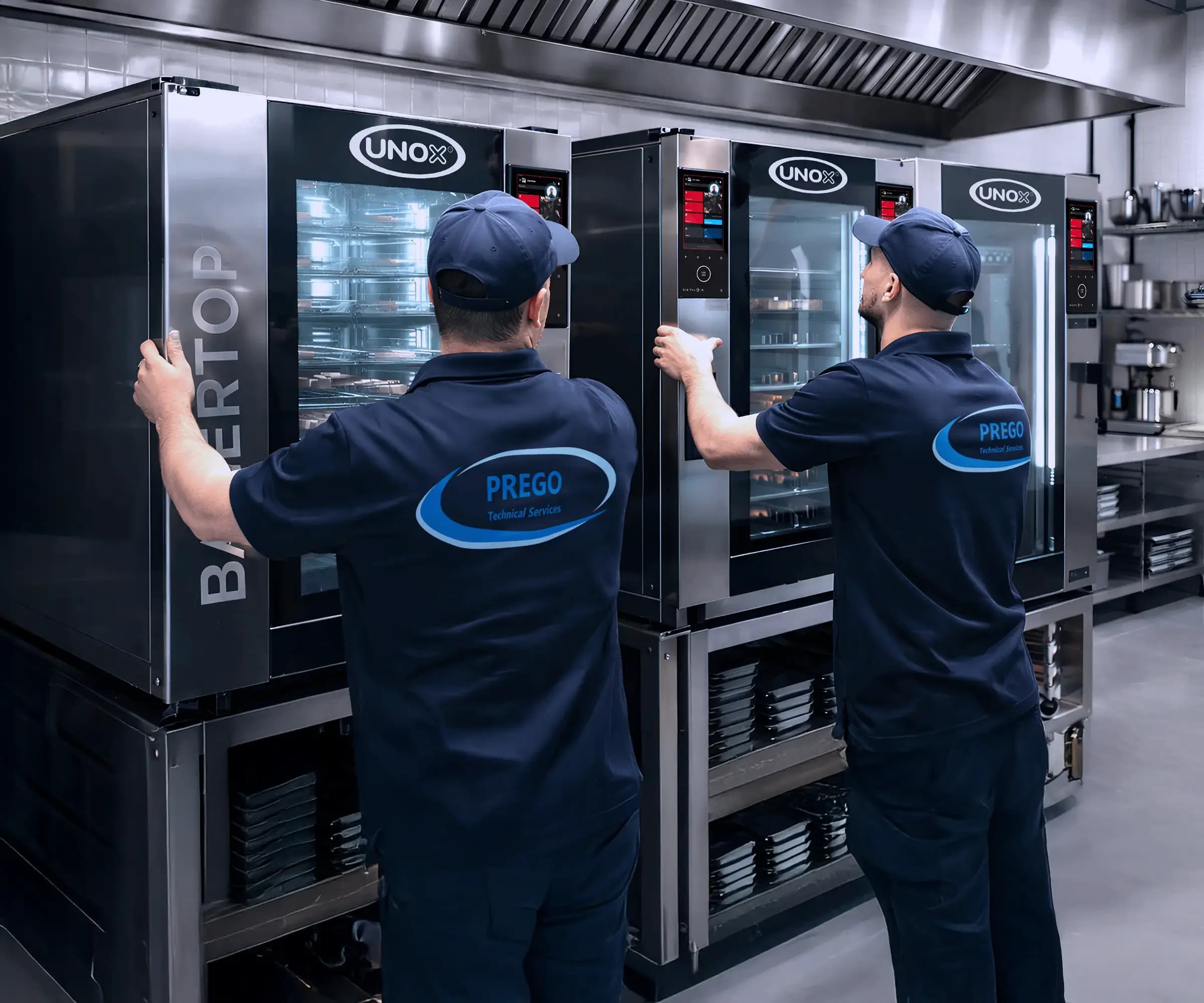 Commercial kitchen installation by Prego engineers